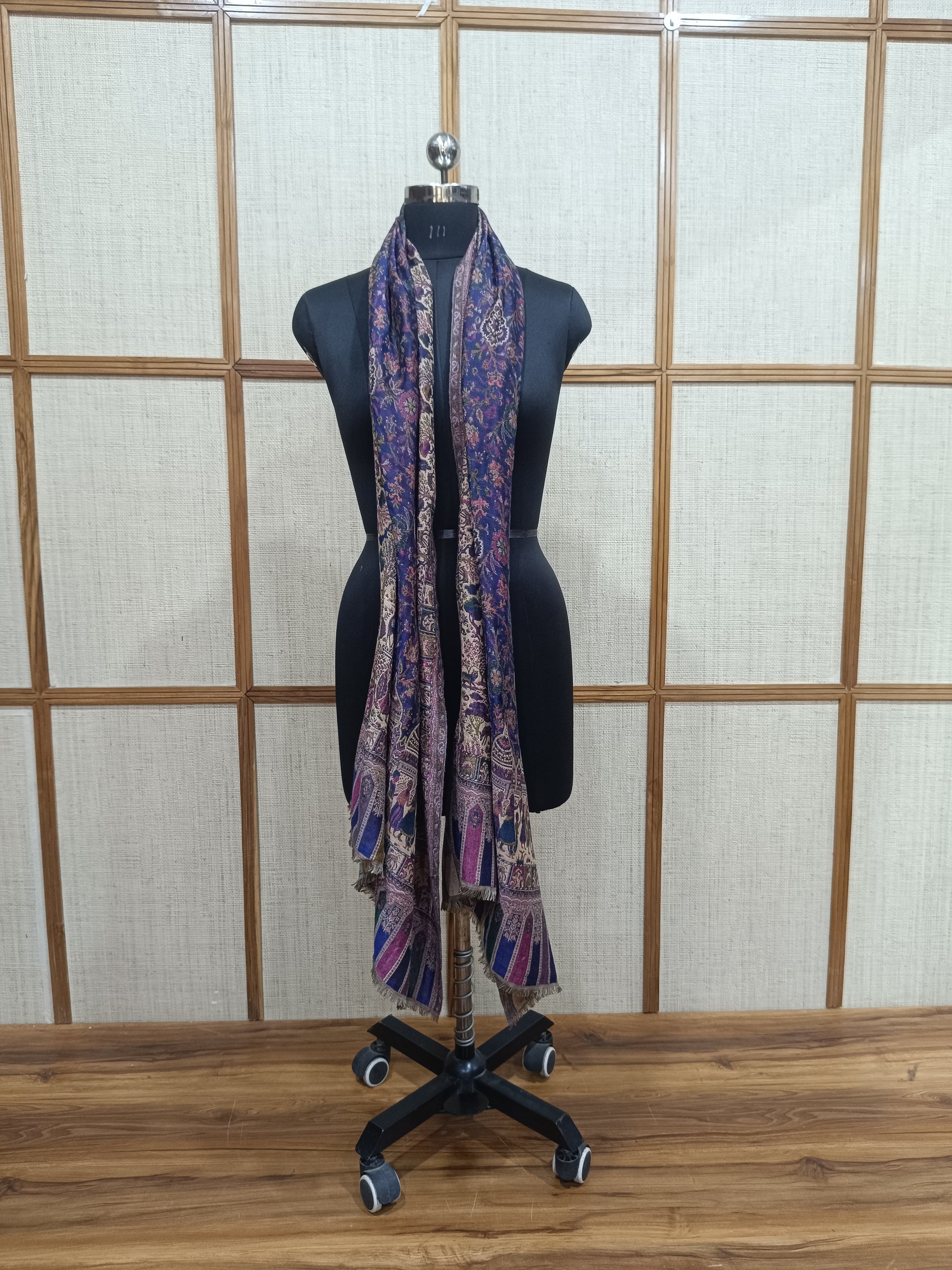 Pashloom multicolor, grey, white, beige 1 wool stole for wedding gifting, product image 4