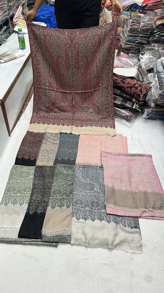 Kashmiri Heritage Full jaal Fine Wool Stole for Him & Her | Pashloom