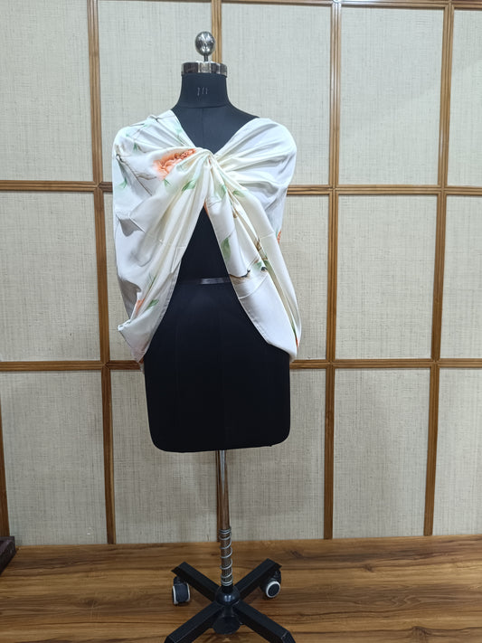 Pashloom baby pink, white, orange, blue silk scarves for premium gifting, product image 1