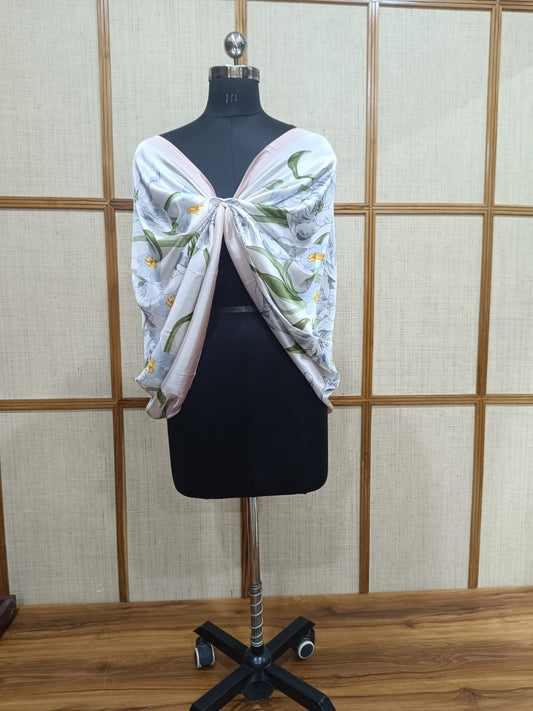 Pashloom baby pink, white, orange, blue silk scarves for premium gifting, product image 1