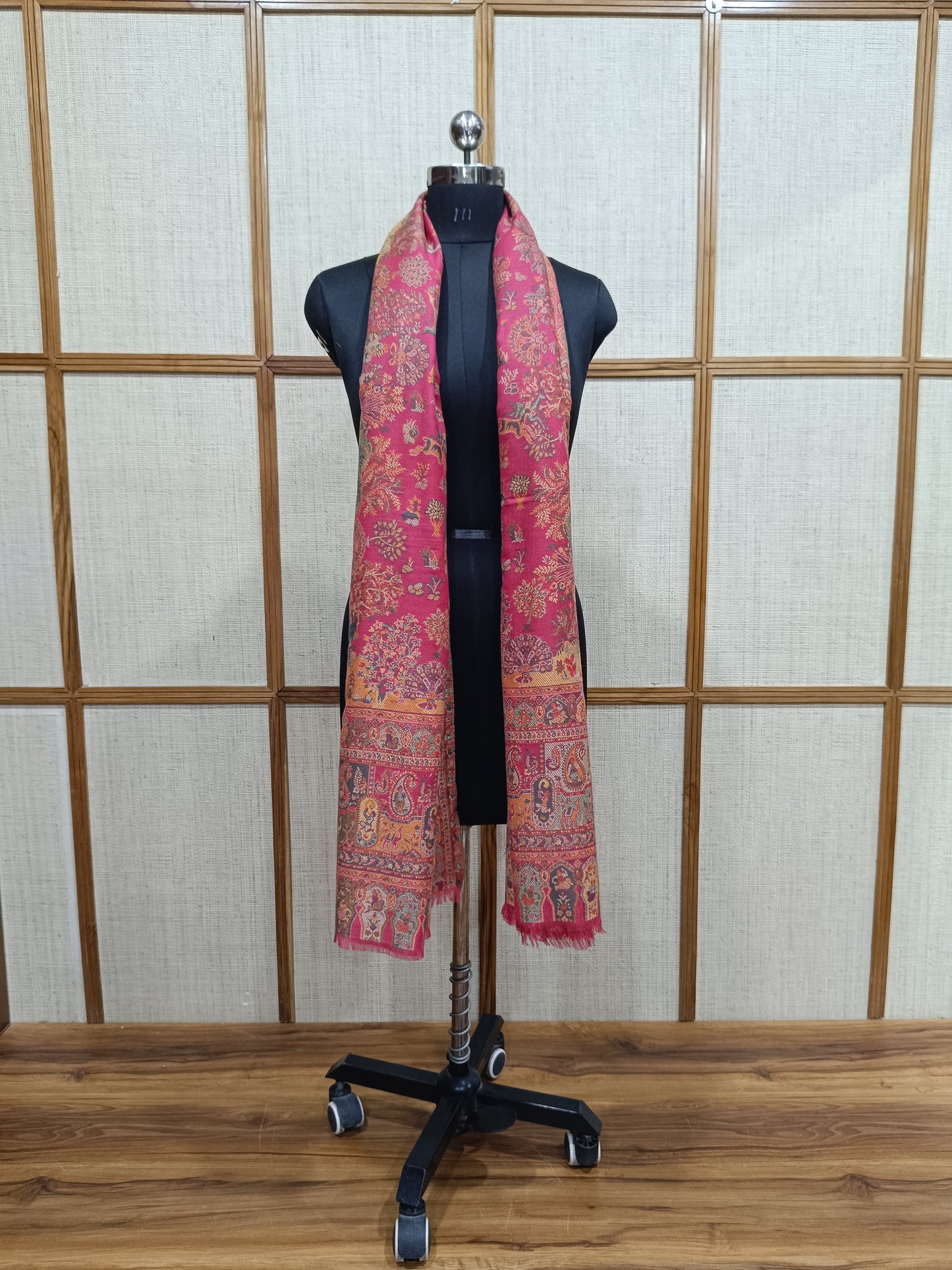 Pashloom blue, grey, hot pink, pink wool couple shawl set for wedding and festive gifting, product image 10