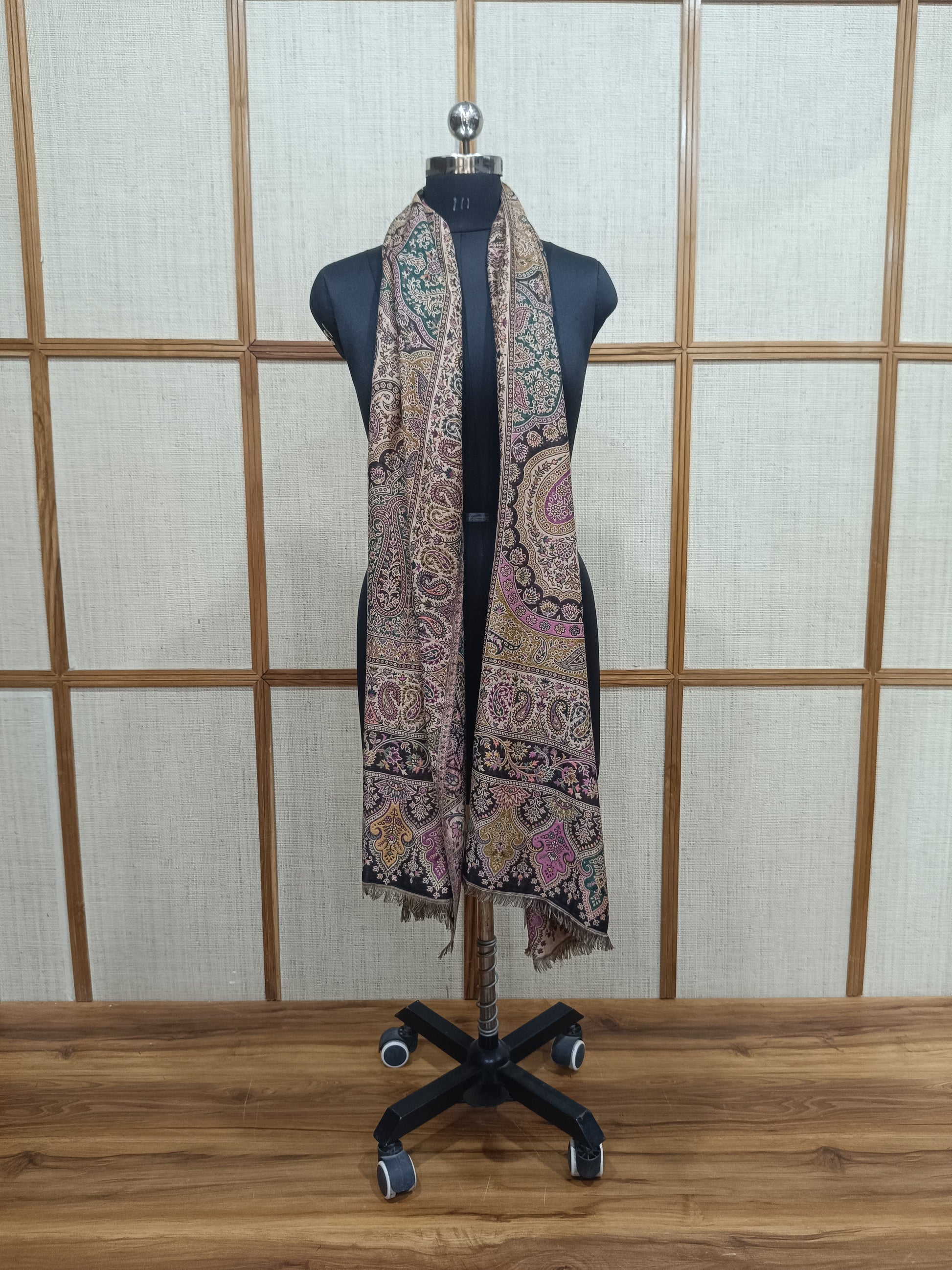 Pashloom multicolor, mustard, grey, white wool stole gift set for wedding gifting, product image 4