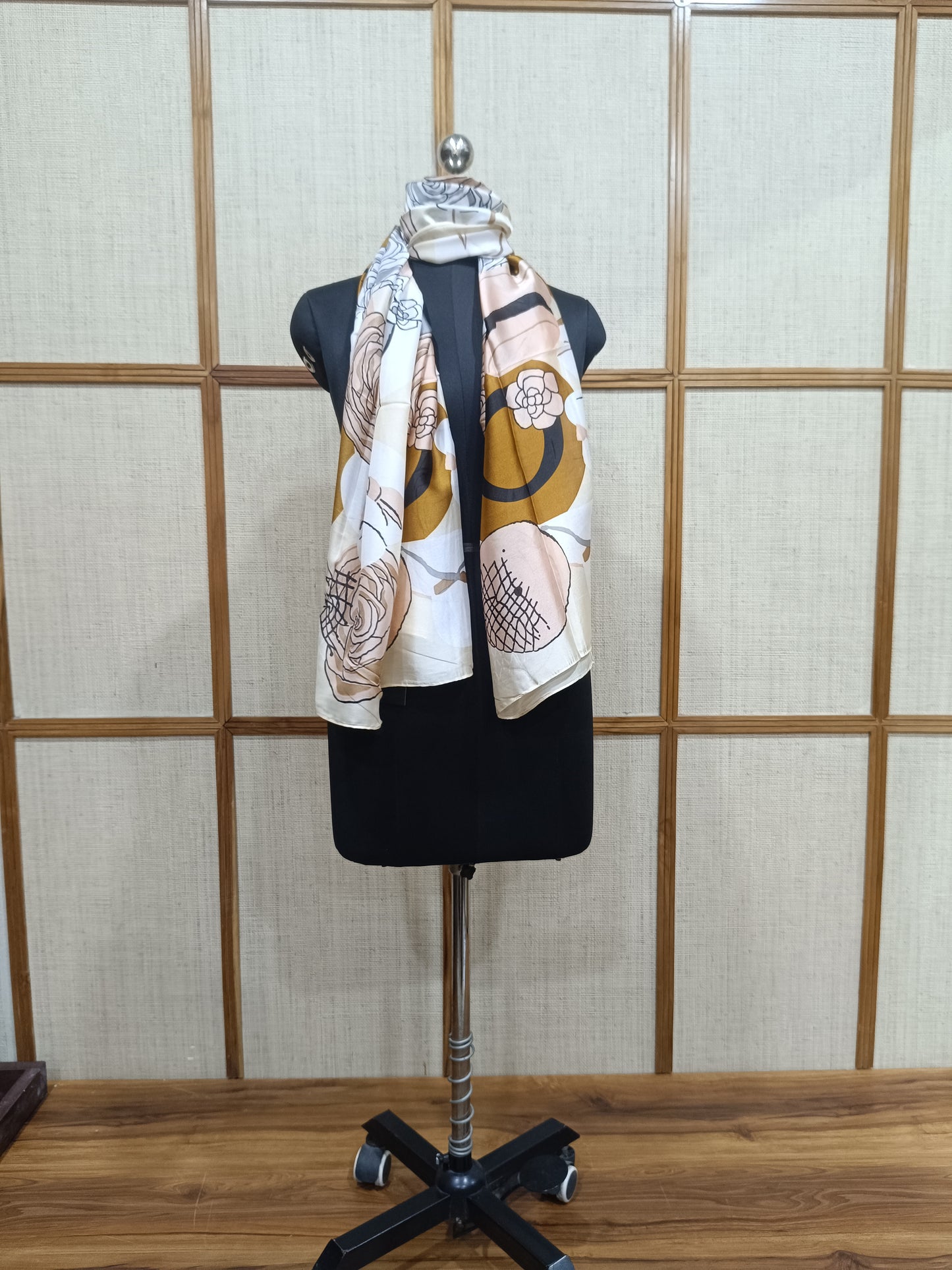 Designer Pattern Silk Scarf for Women