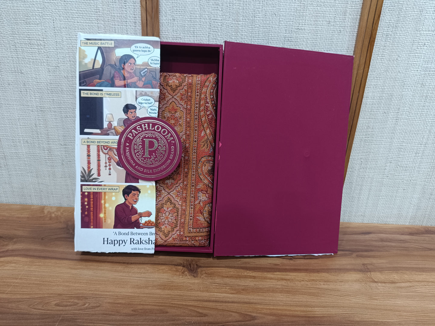 Premium Rakhi Gift Box for Sister | Limited Edition Kaani Stole by Pashloom