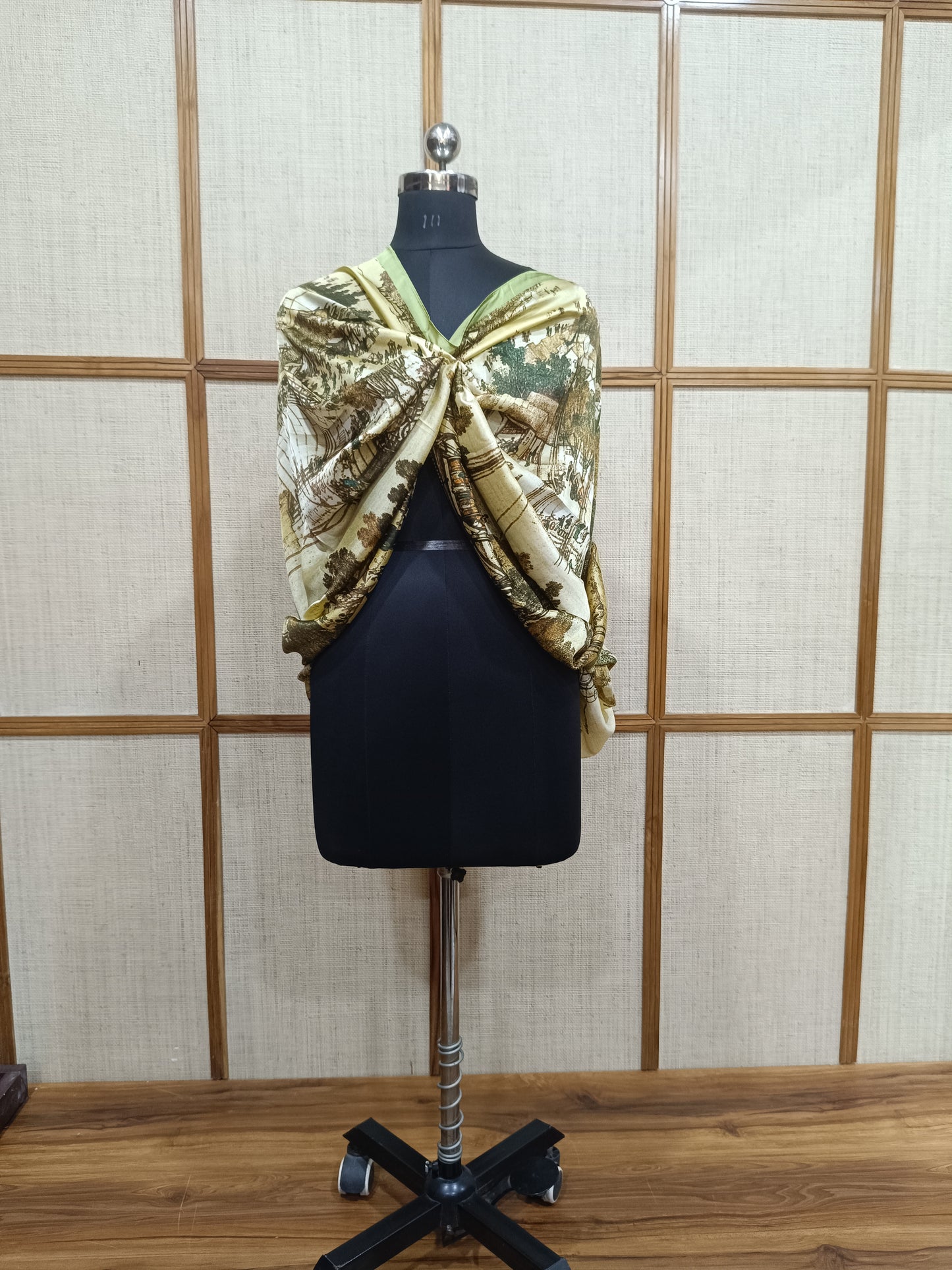 Abstract Modern Print Silk Scarf for Women