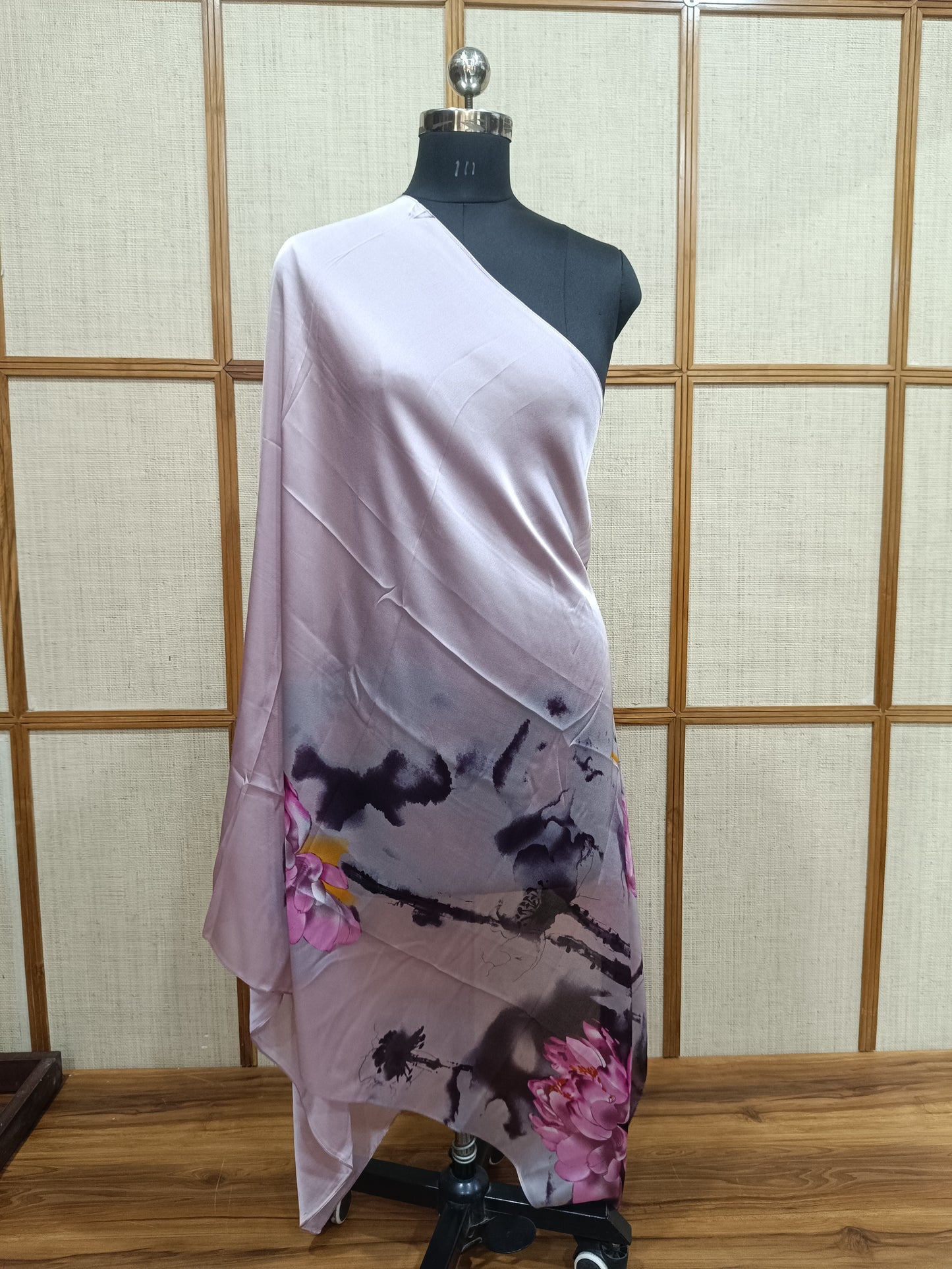 Pashloom™ Digital Printed Rectangular Soft Silk Scarf for Women
