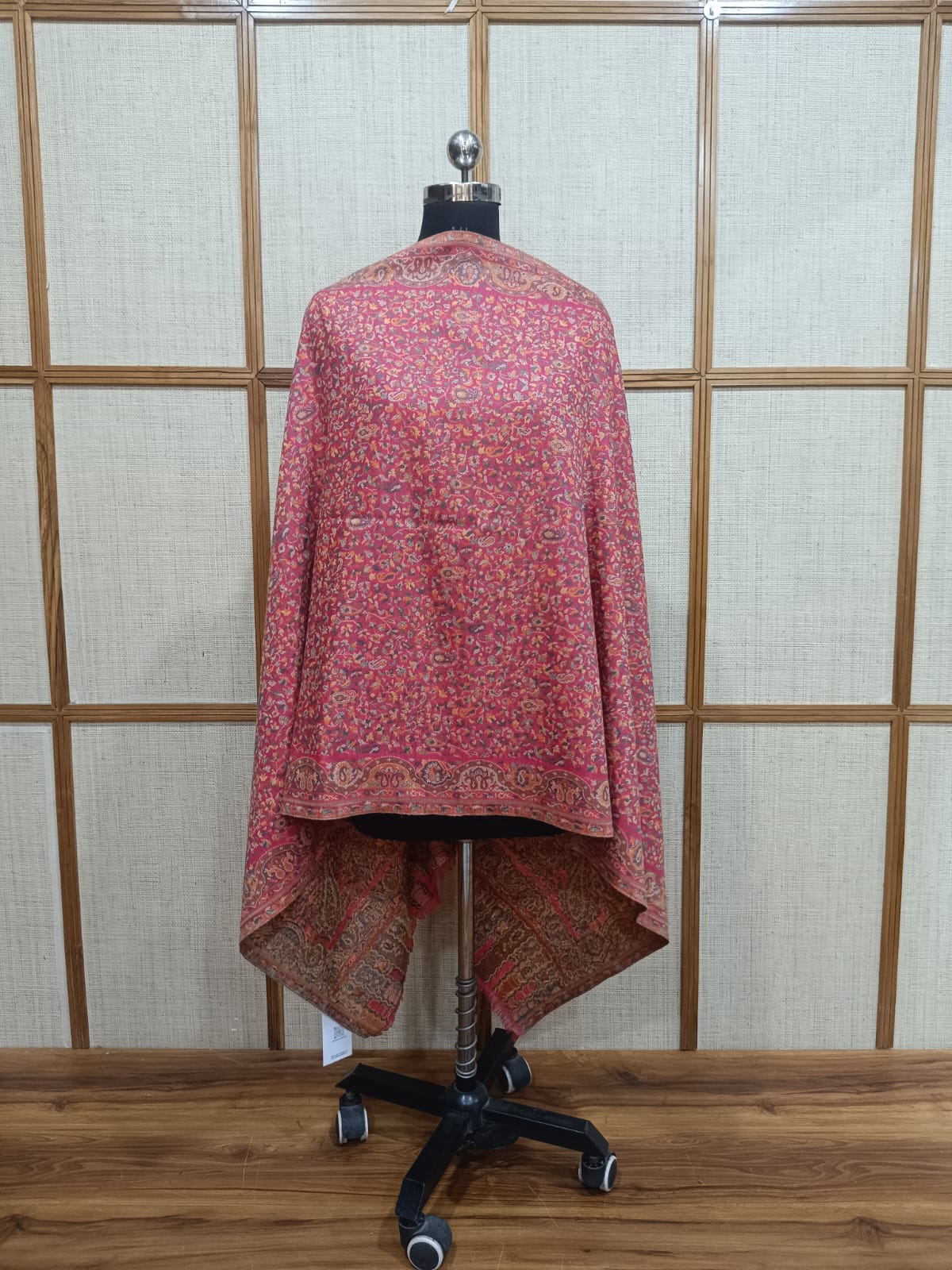 Pashloom silver, hot pink, white semi wool couple stole set for wedding and festive gifting, product image 9