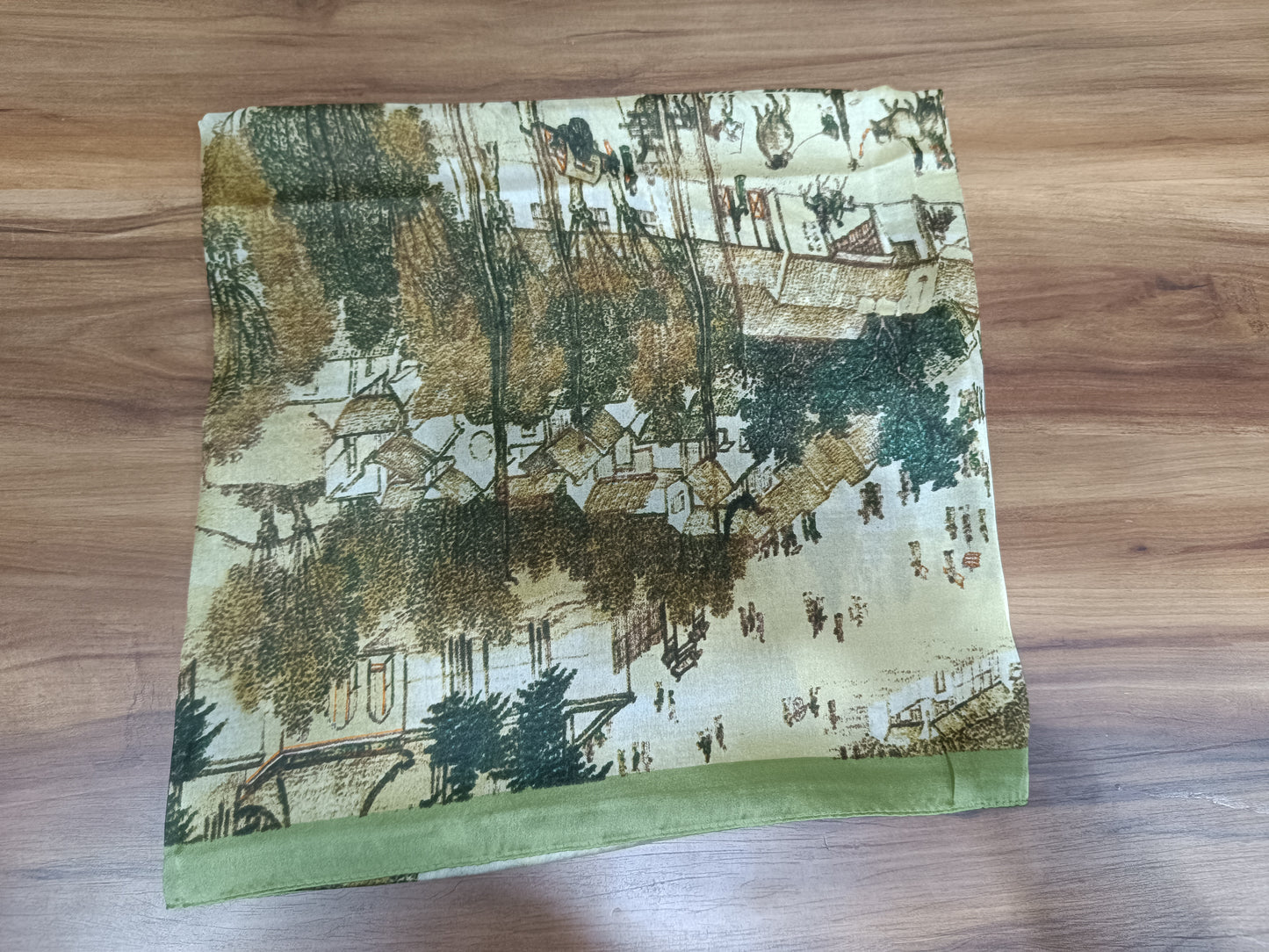 Abstract Modern Print Silk Scarf for Women