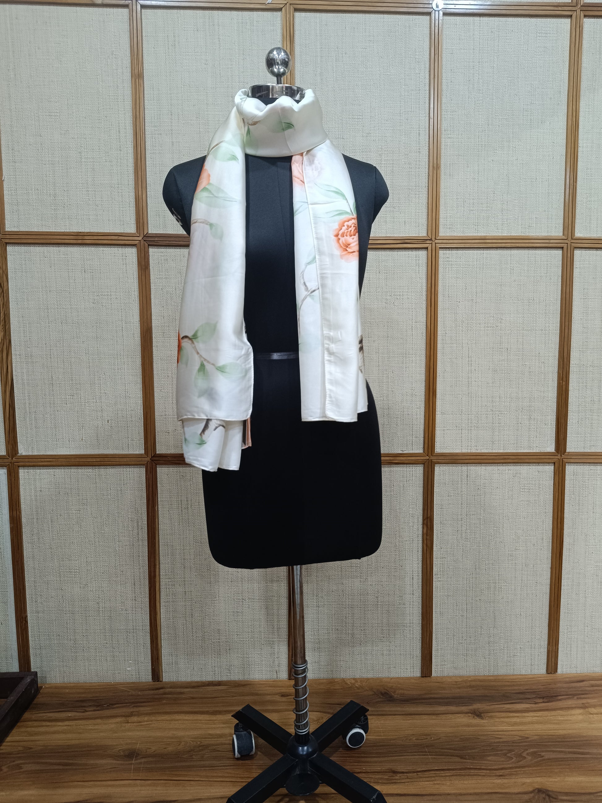 Pashloom baby pink, white, orange, blue silk scarves for premium gifting, product image 3