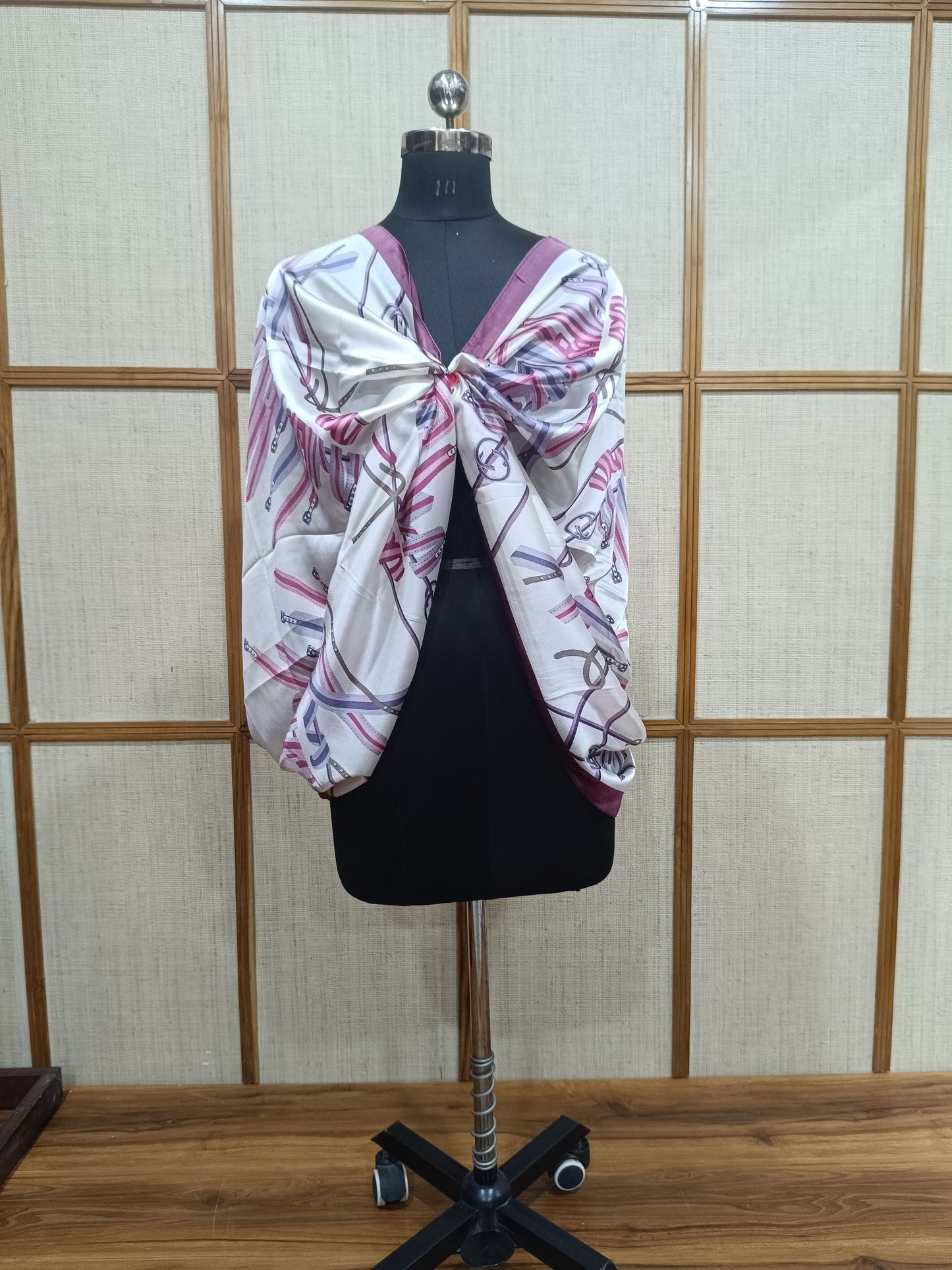 Pashloom red, black, baby pink, blue silk scarves for premium gifting, product image 2