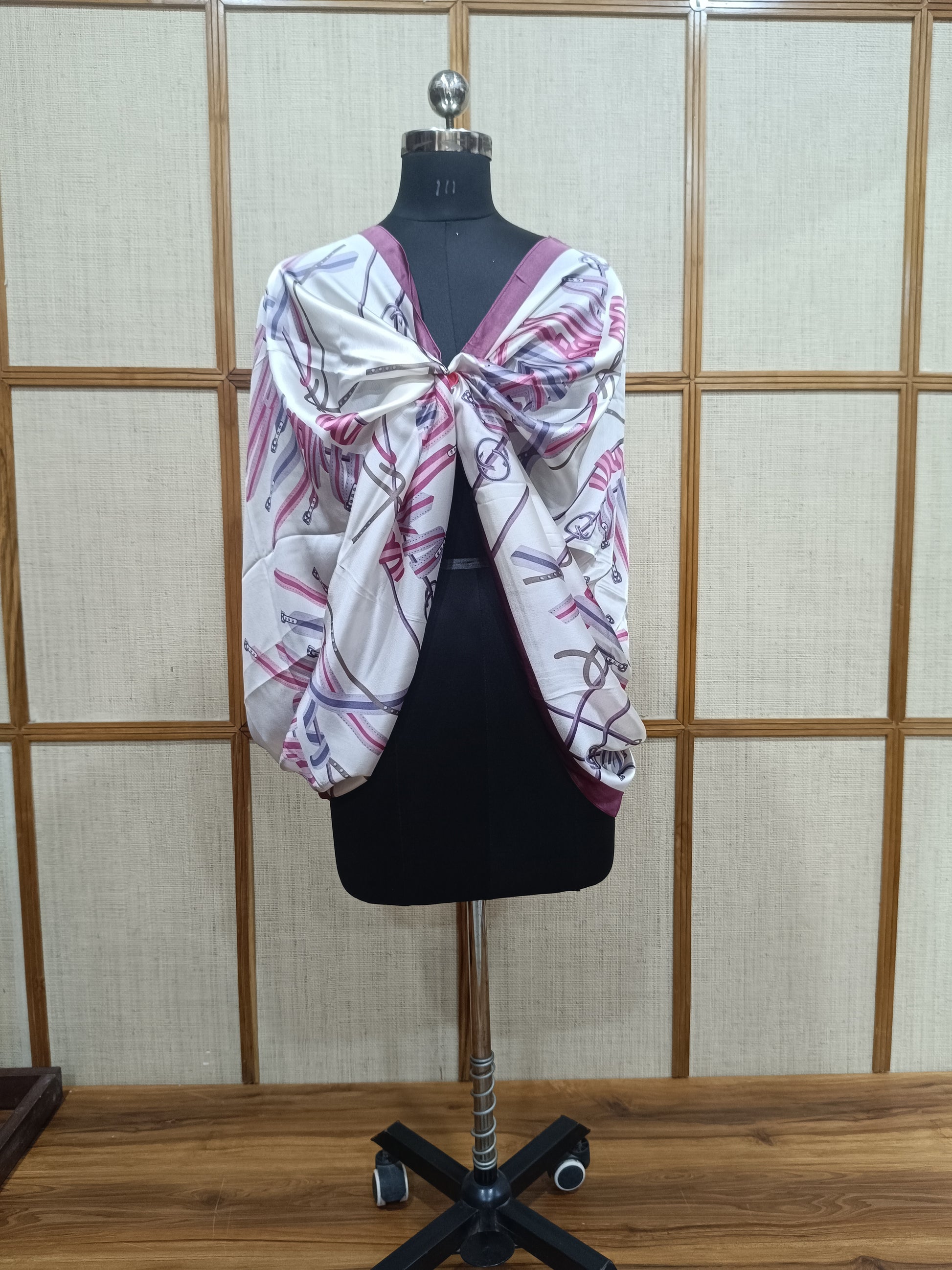 Pashloom red, black, baby pink, blue silk scarves for premium gifting, product image 2